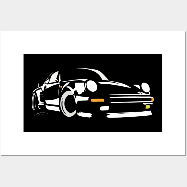 Classic Porsche 911 Turbo Wall Art by Randomart